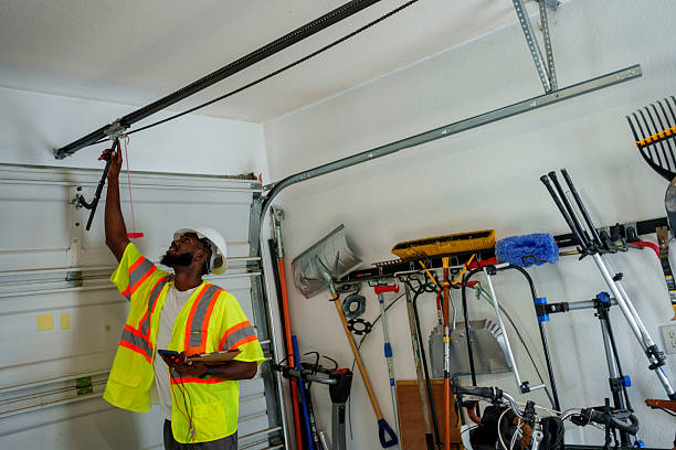 Professional Garage Door Maintenance technician working in Acton, CA